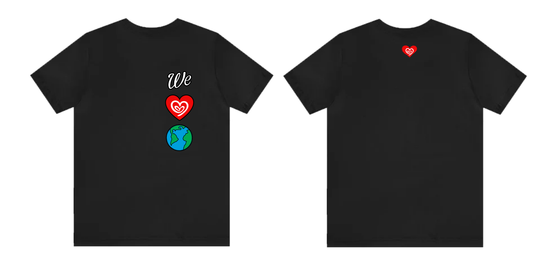 Hartwork WE LOVE Earth tee front and back