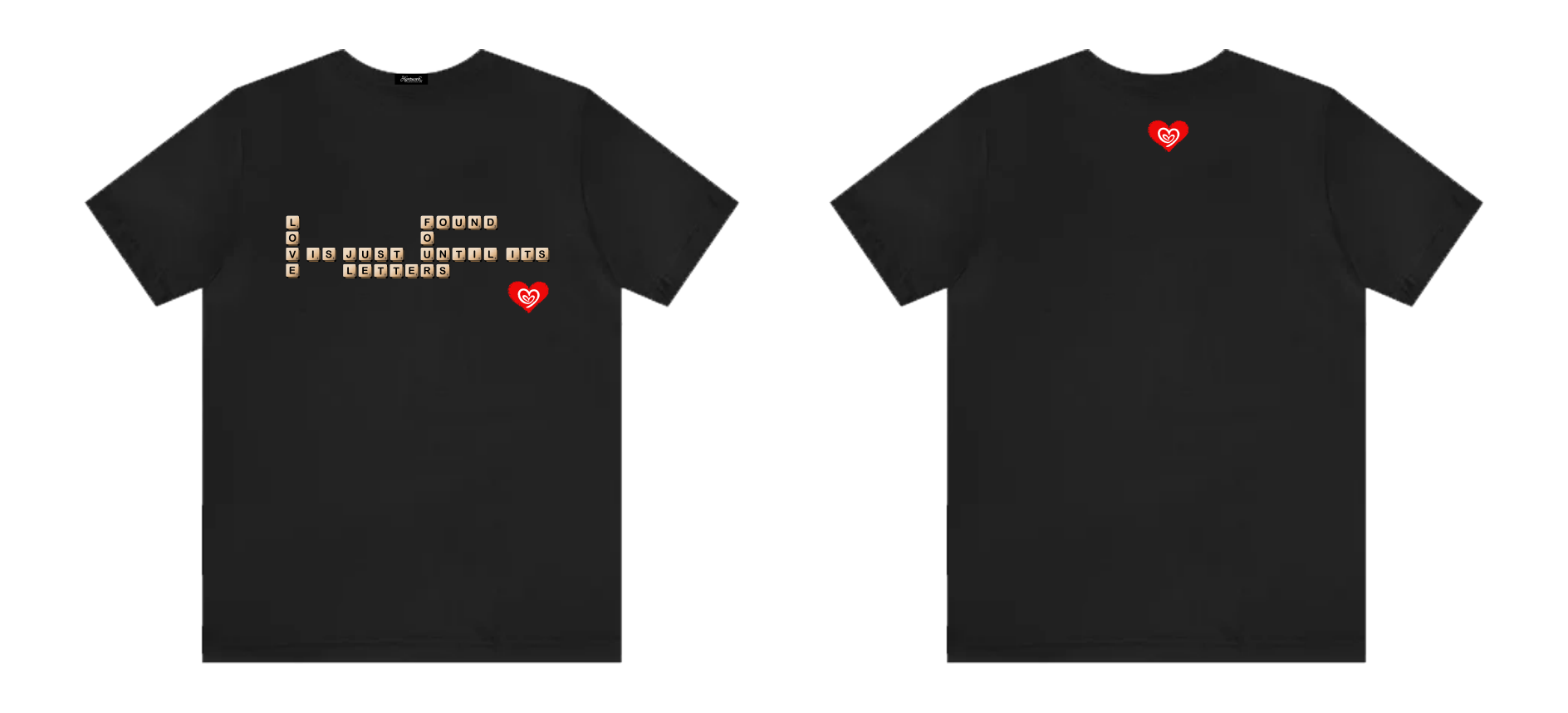 Hartwork grid mark tee front and back